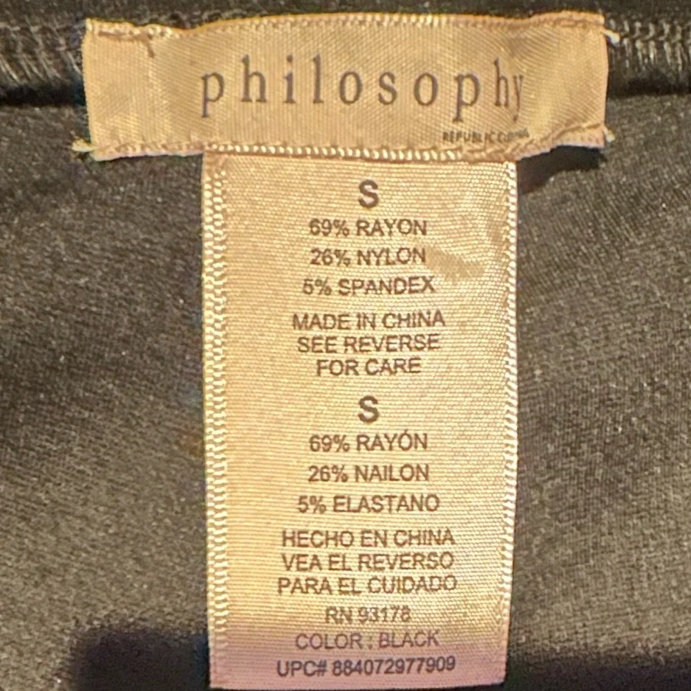 Philosophy Pull On Ponte Black Leggings- Small